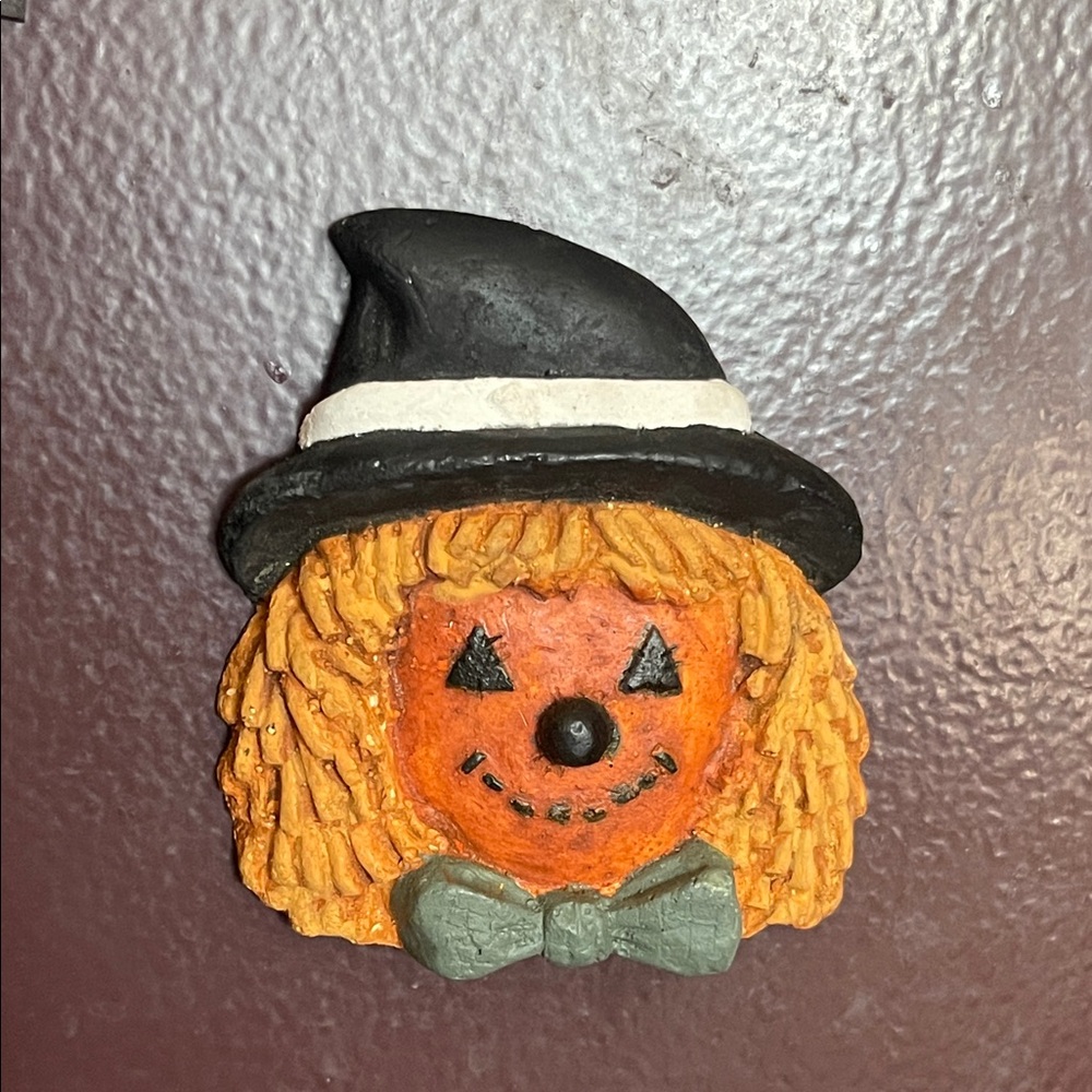 Halloween Pumpkin Witch Magnet